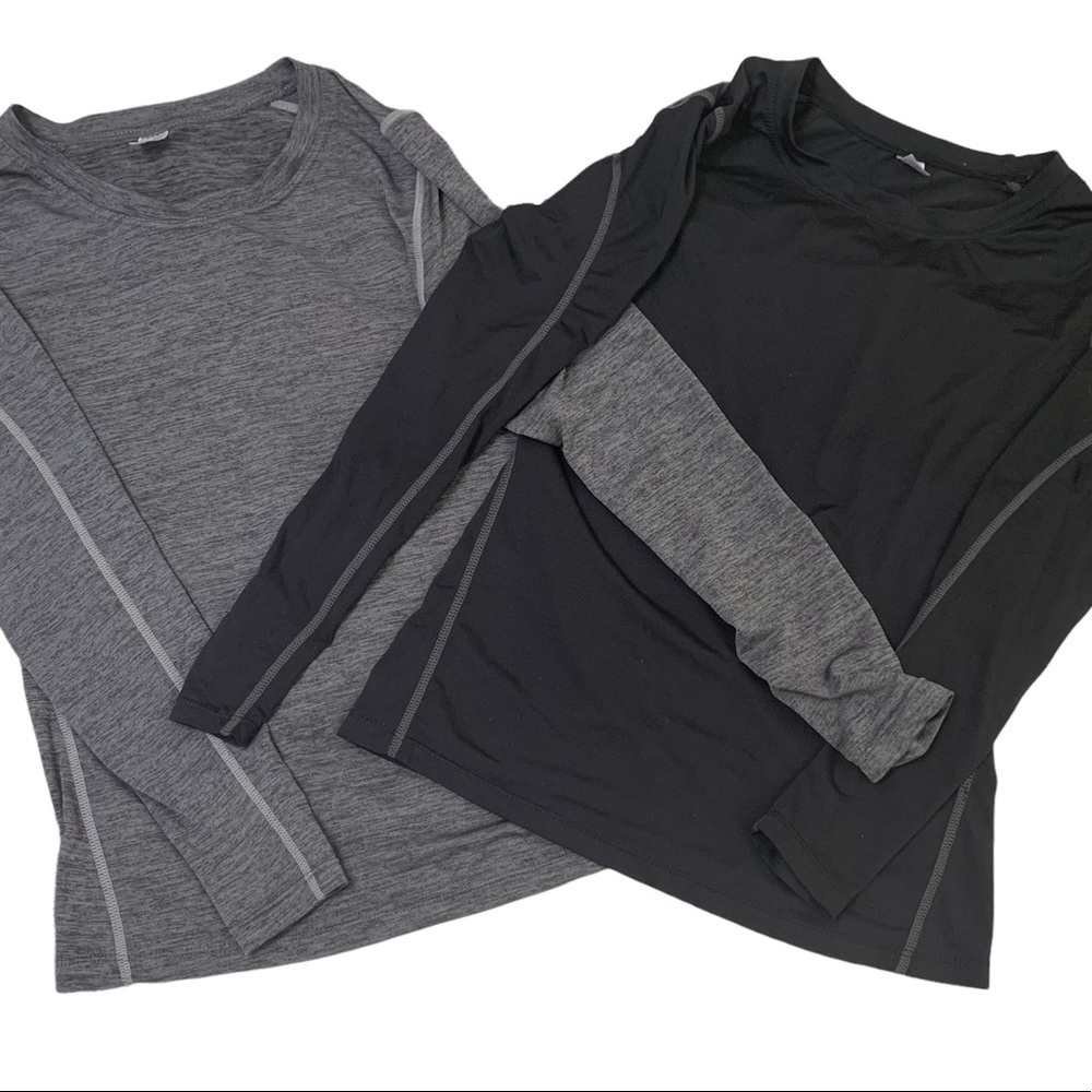 Womens Compression Tops - 2 -size S — Gray and Black